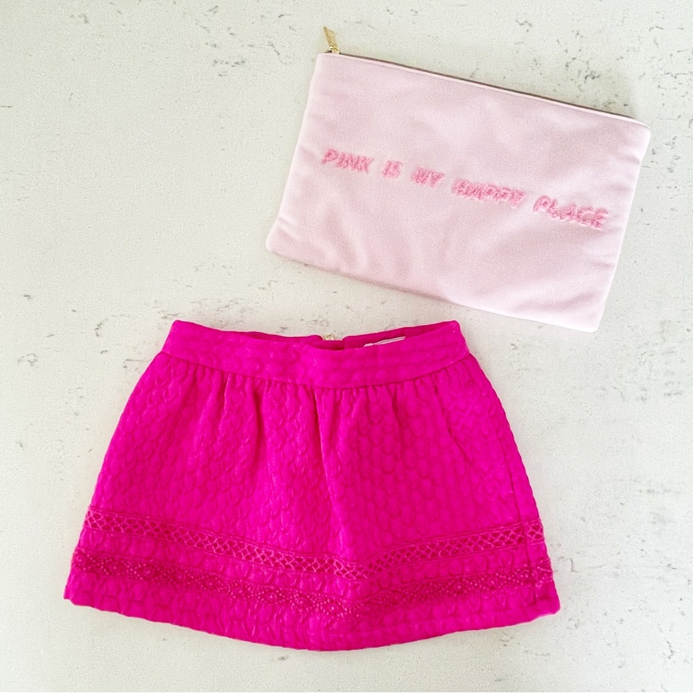 OSH KOSH B’GOSH Barbie Pink Fuchsia Thick Baby Skirt POCKETS Size 12 Months